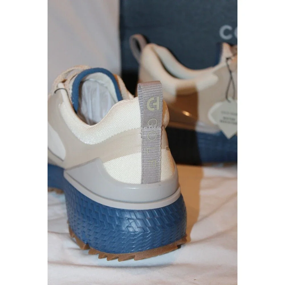 Cole Haan Zerogrand Overtake II Men’s Golf Shoe Ivory Blue NEW SZ 12